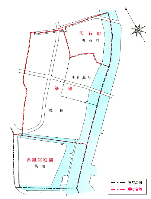 地図　築地地区