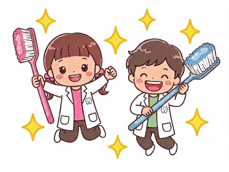 夏休み歯科教室イラスト