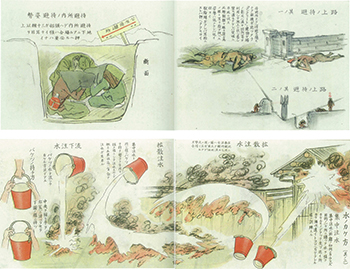 大日本防空協会帝都支部編『隣組防空絵解』　所蔵：東京都公文書館　画像